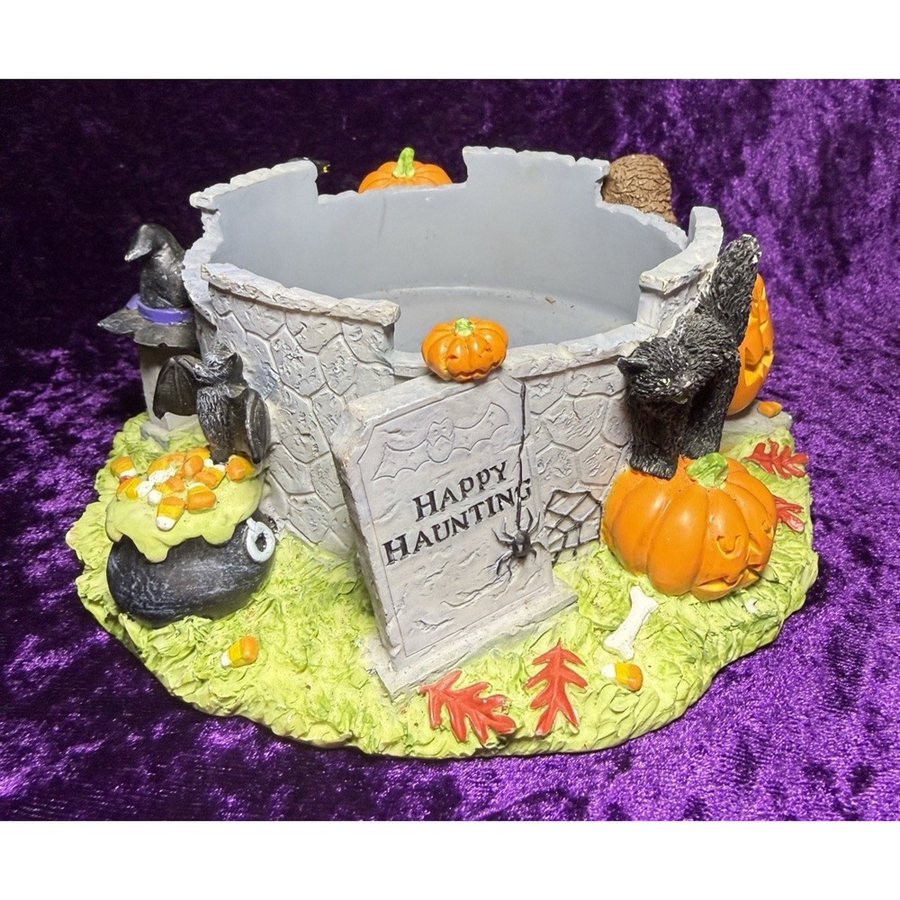 White Barn Candle Co Candle Holder Happy Haunting Halloween Autumn Decor Spooky - Picture 2 of 12